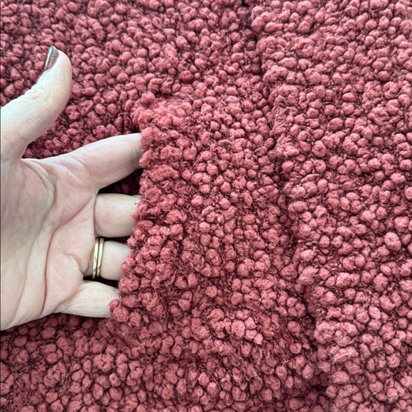 Barefoot Dreams Boucle Shawl Cardigan w/ Pockets Mahogany Red Orange size Xl EUC - Picture 3 of 10